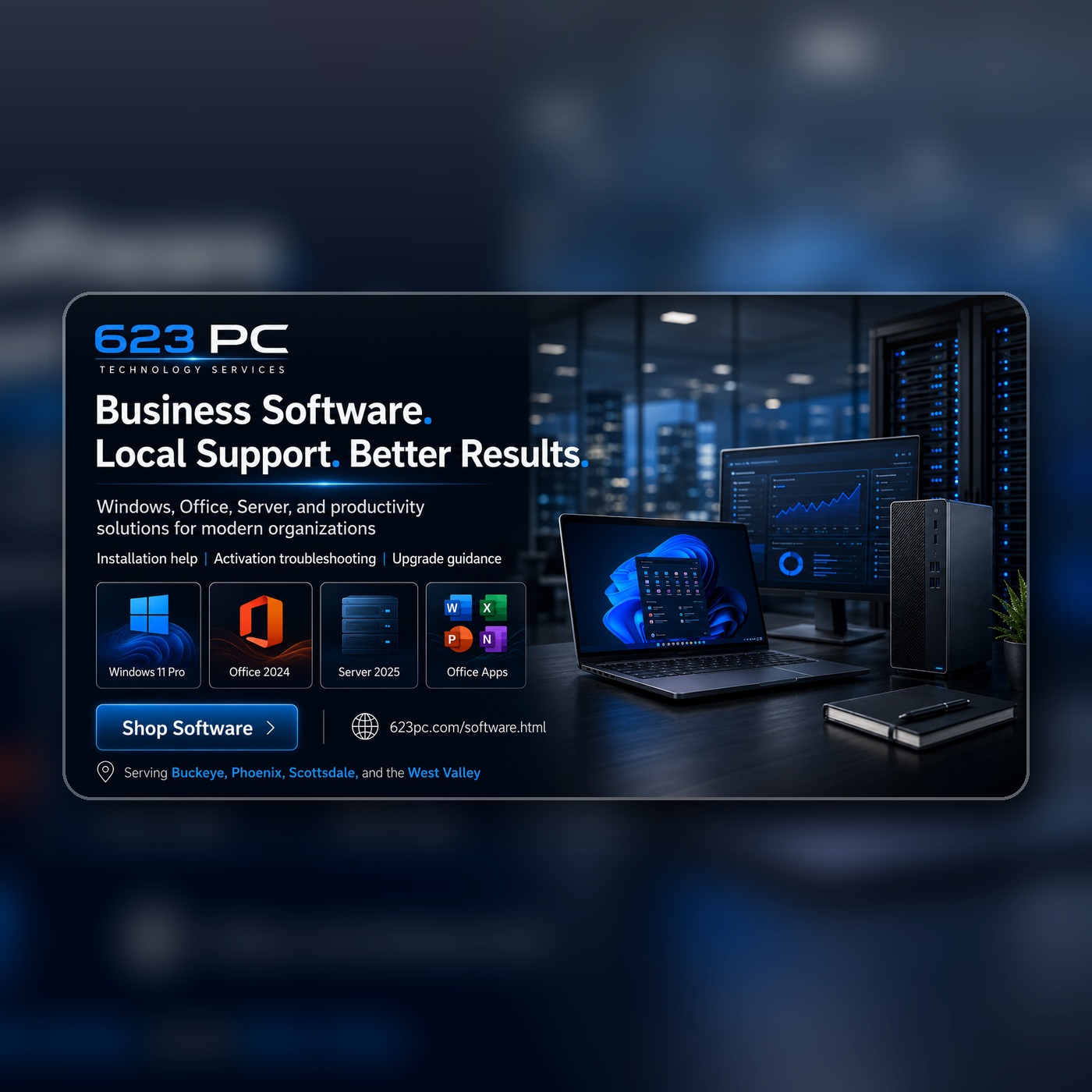 623 PC fast friendly affordable hero header